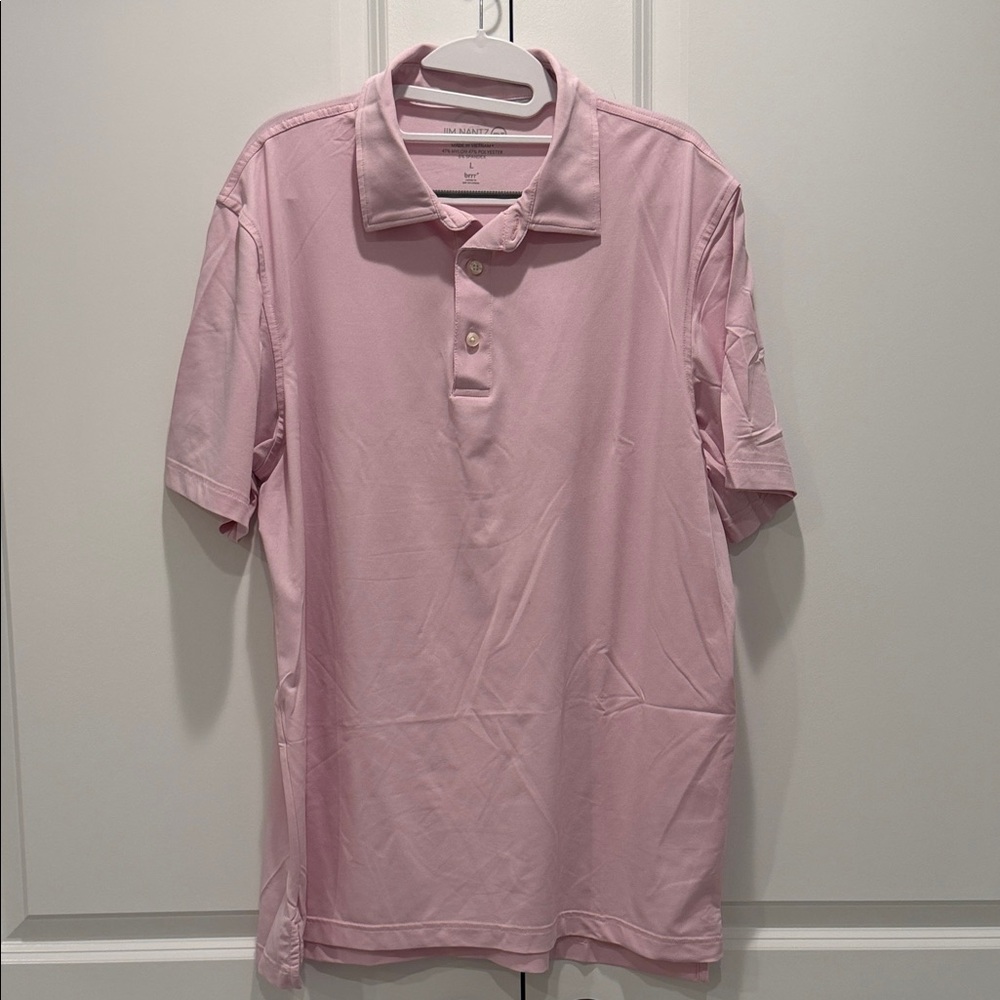 Vineyard Vines x Jim Nantz Men’s Performance Polo, Light Pink, Large